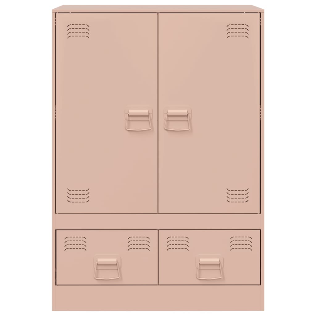 vidaXL Credenza Rosa 67x39x95 cm in Acciaio