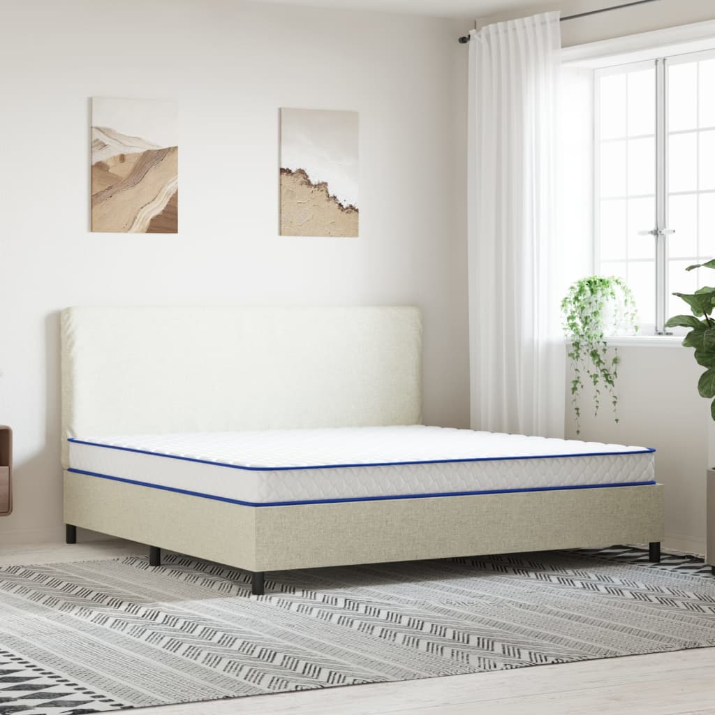 vidaXL Materasso Viscoelastico Bianco 200x200x17 cm