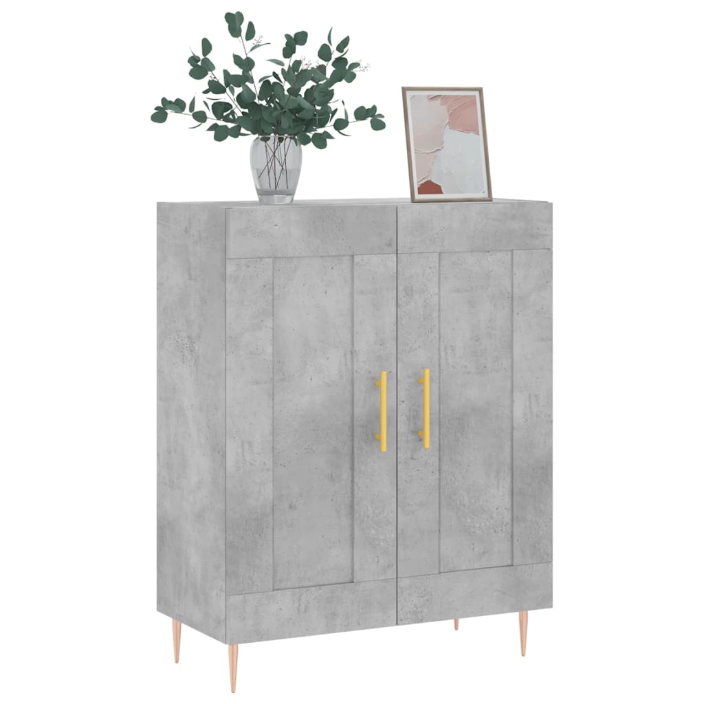 vidaXL Credenza Grigio Cemento 69,5x34x90 cm in Legno Multistrato