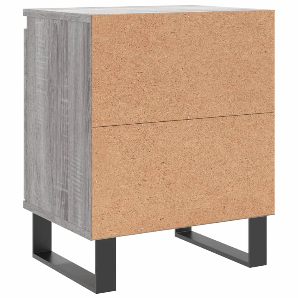 vidaXL Comodino Grigio Sonoma 40x30x50 cm in Legno Multistrato