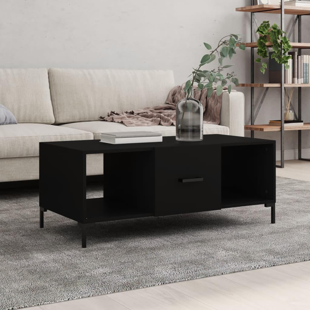 vidaXL Tavolino da Salotto Nero 102x50x40 cm in Legno Multistrato