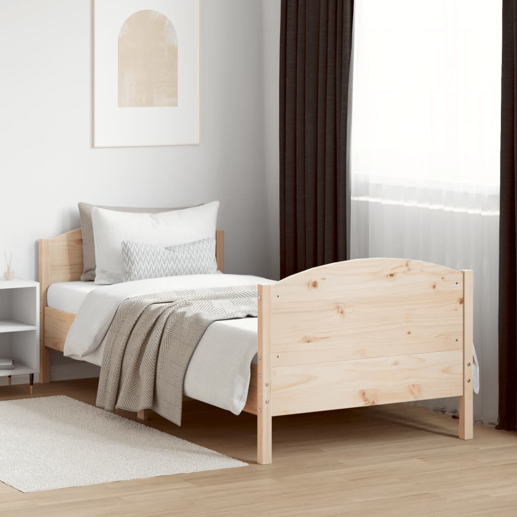 vidaXL Letto senza Materasso 90x190 cm in Legno Massello di Pino