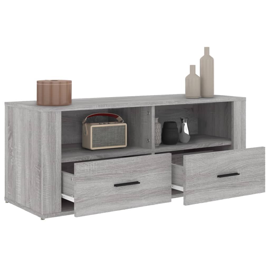 vidaXL Mobile TV Grigio Sonoma 100x35x40 cm in Legno Multistrato