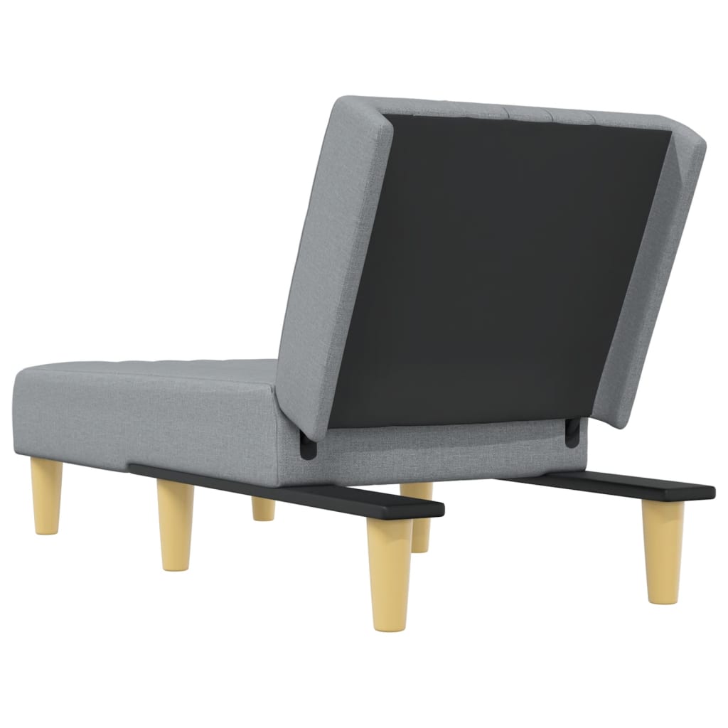 vidaXL Chaise Longue in Tessuto Grigio Chiaro