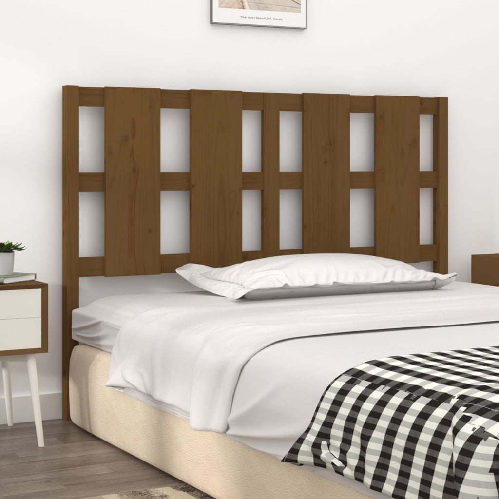 vidaXL Testiera per Letto ambra 140,5x4x100 cm Legno Massello di Pino