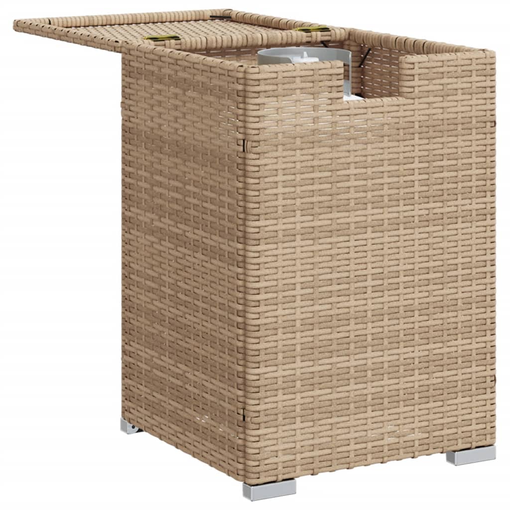 vidaXL Tavolo Copri Serbatoio Propano Beige 40x40x60 cm in Polyrattan