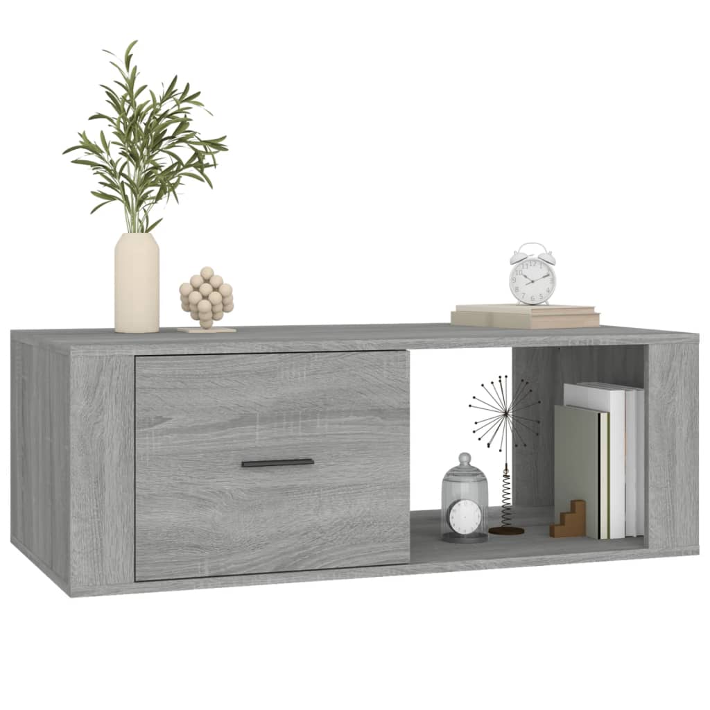 vidaXL Tavolino Salotto Grigio Sonoma 100x50,5x35 cm Legno Multistrato