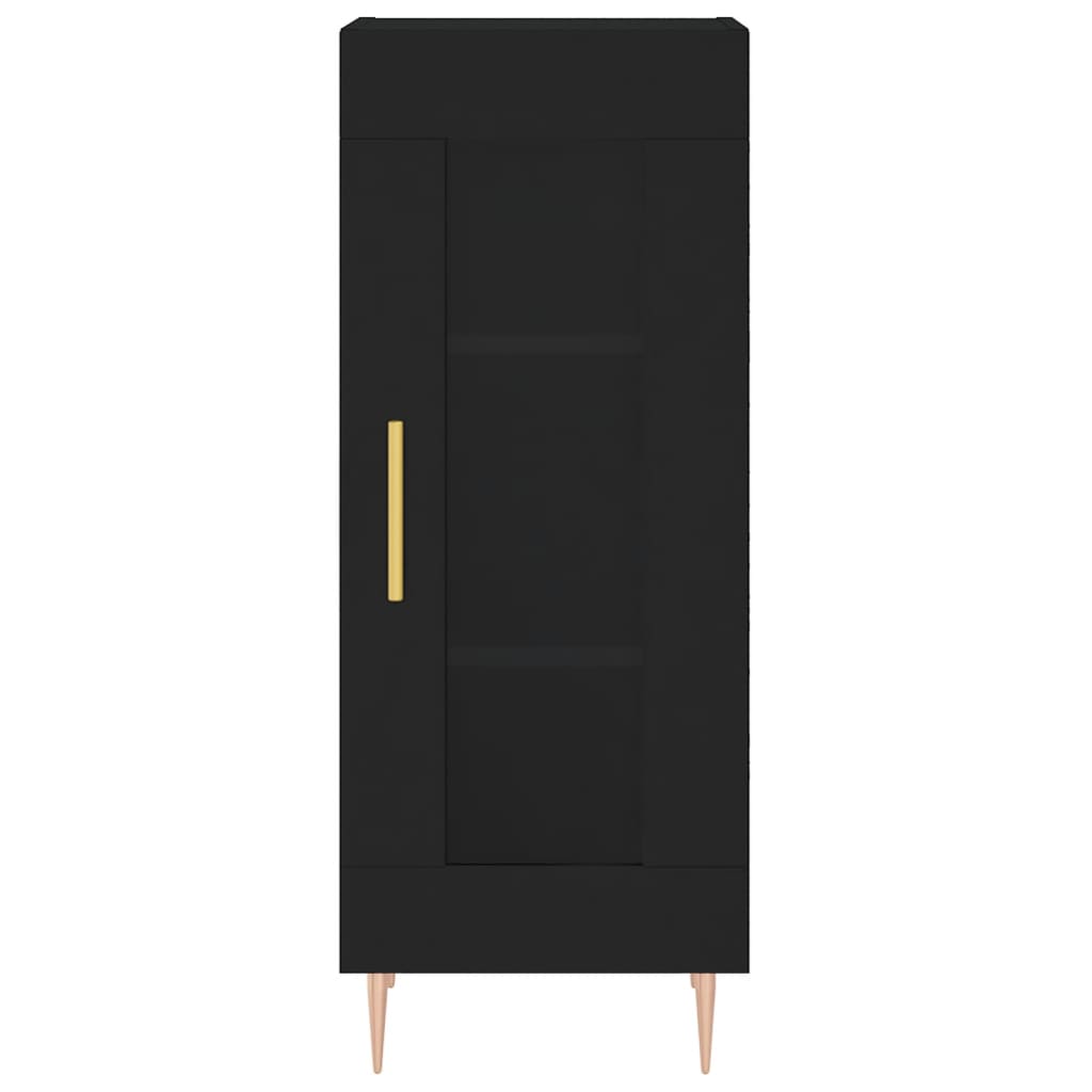 vidaXL Credenza Nera 34,5x34x180 cm in Legno Multistrato