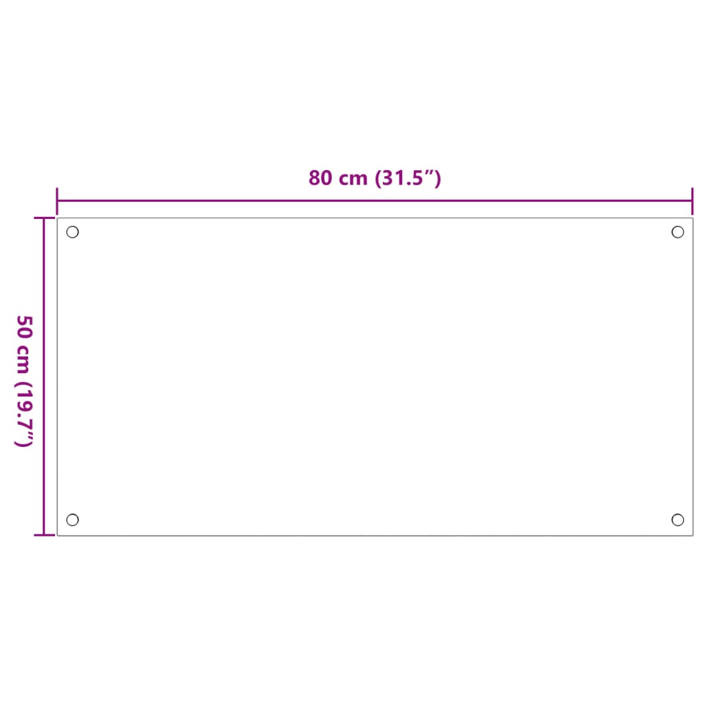 vidaXL Paraschizzi per Cucina 2 pz Trasparente 80x50cm Vetro Temperato