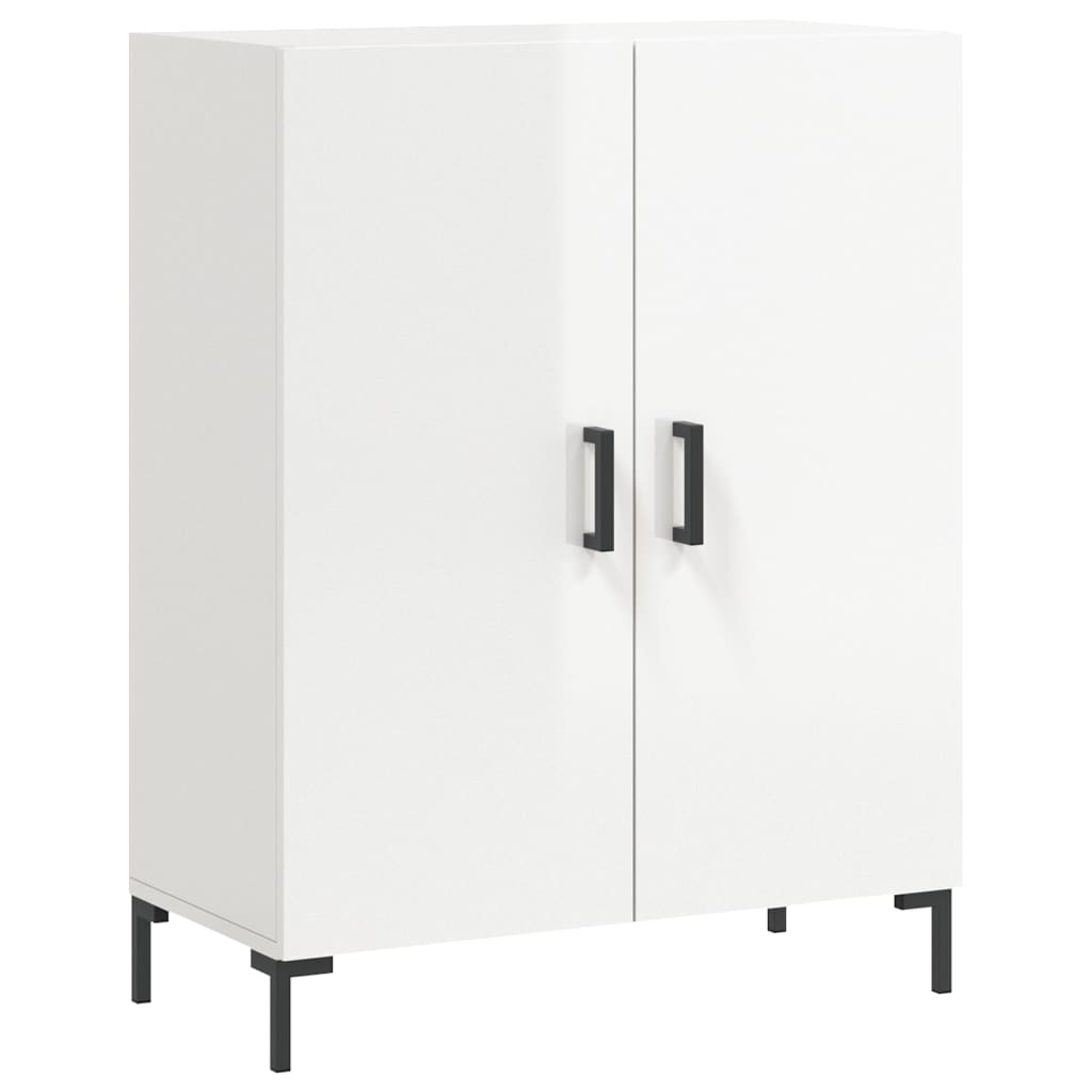 vidaXL Credenza 69,5x34x90 cm in Legno Multistrato Bianco Lucido