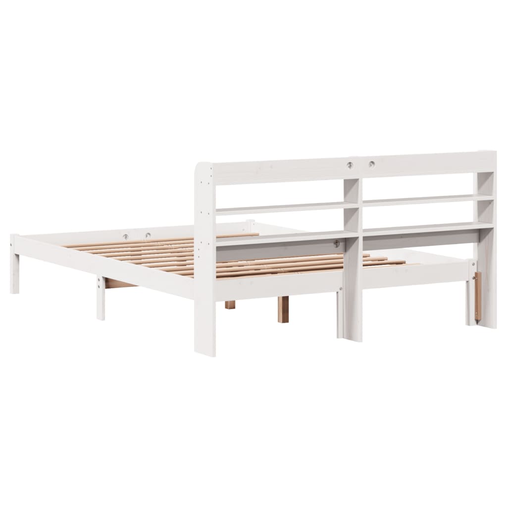 vidaXL Letto senza Materasso Bianco 120x190 cm Legno Massello di Pino