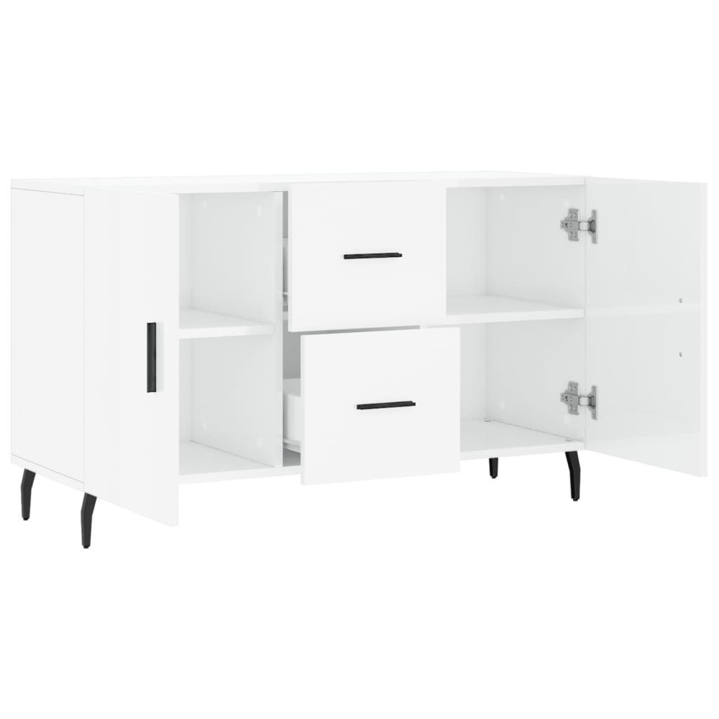 vidaXL Credenza Bianco Lucido 100x36x60 cm in Legno Multistrato