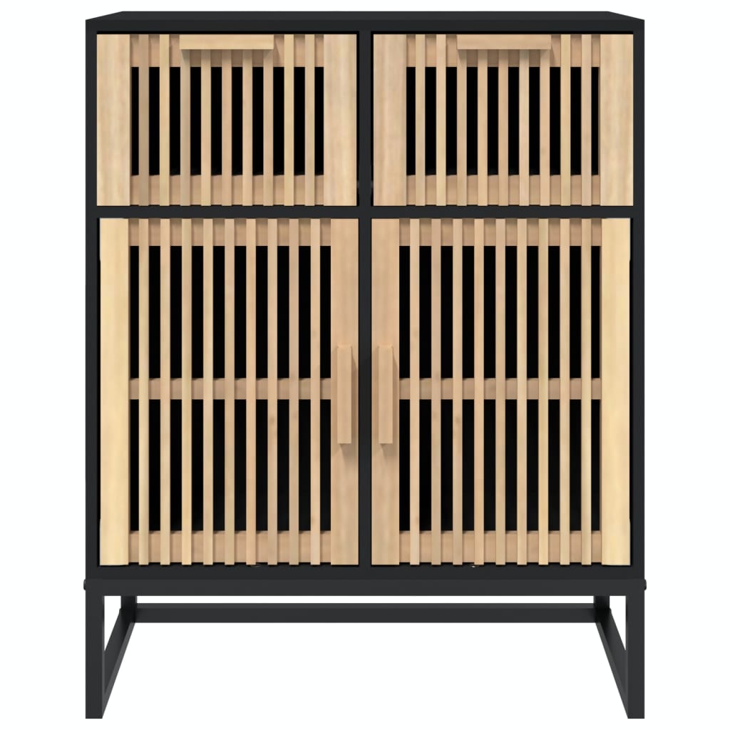 vidaXL Credenza Nera 60x30x75 cm in Legno Multistrato