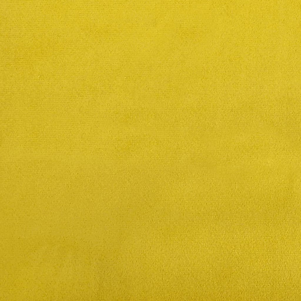 vidaXL Divano Letto con Materasso Giallo 80x200 cm in Velluto