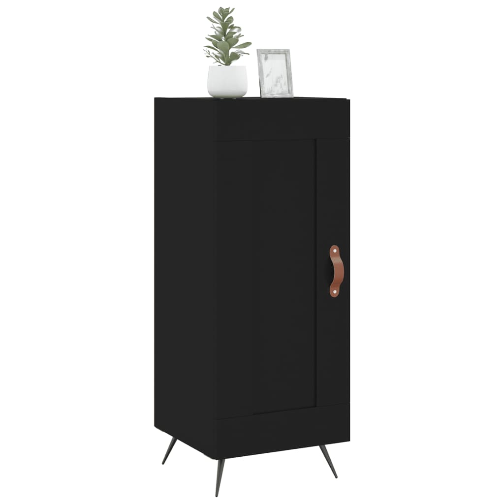 vidaXL Credenza Nero 34,5x34x90 cm in Legno Multistrato