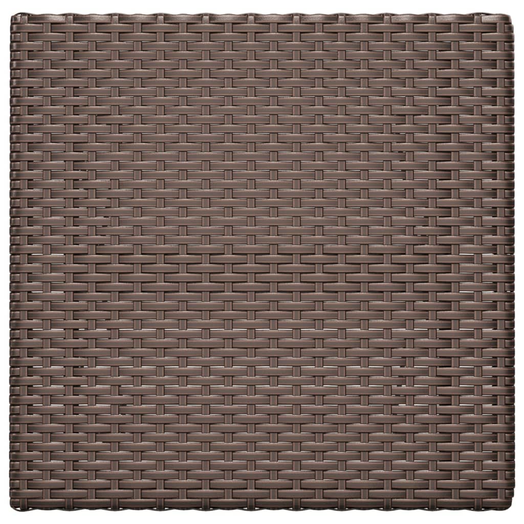 vidaXL Tavolo Pieghevole da Bistrò Marrone 55x54x71 cm Polyrattan