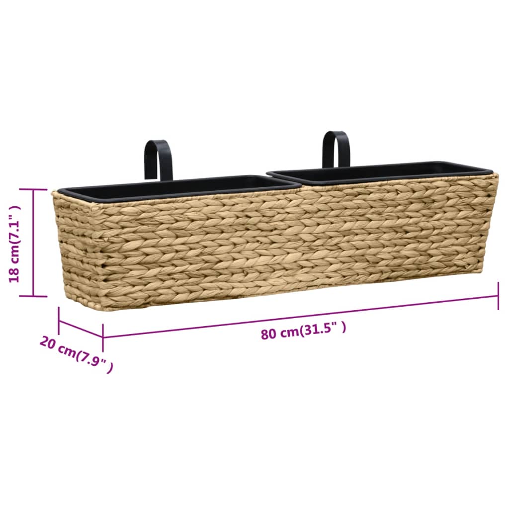 vidaXL Fioriere 2 pz in Giacinto Intrecciato