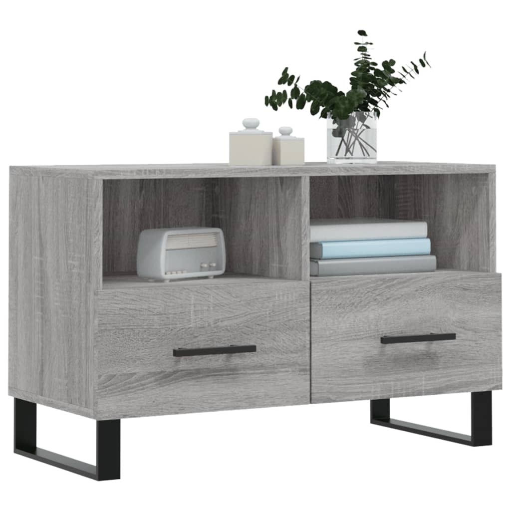 vidaXL Mobile Porta TV Grigio Sonoma 80x36x50 cm in Legno Multistrato