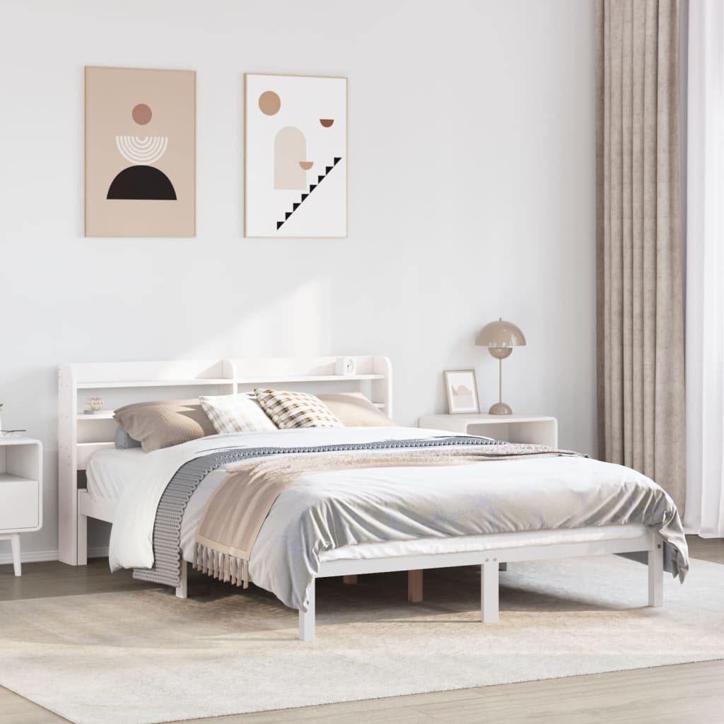 vidaXL Letto senza Materasso Bianco 120x190 cm Legno Massello di Pino