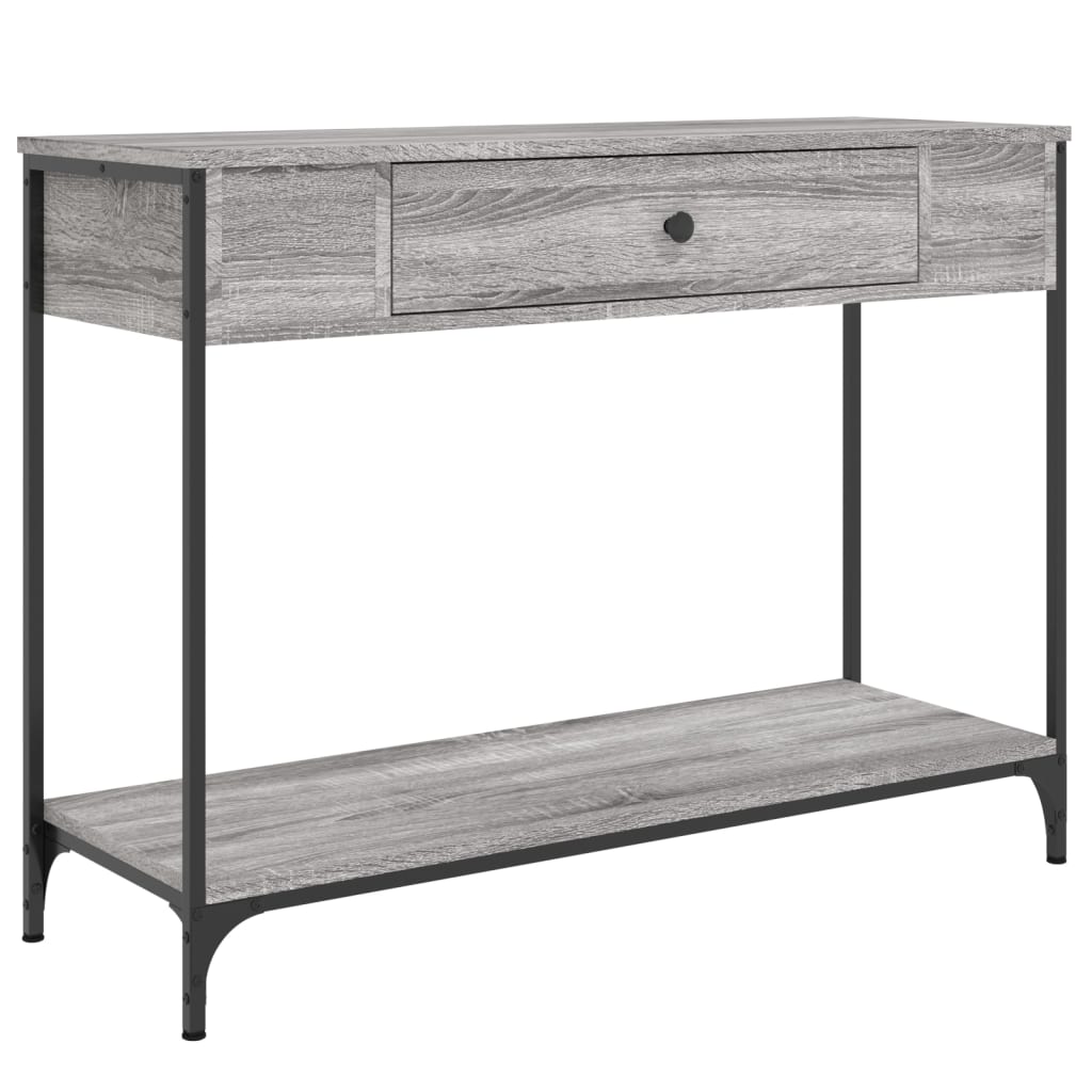 vidaXL Tavolino Consolle Grigio Sonoma 100x34,5x75cm Legno Multistrato