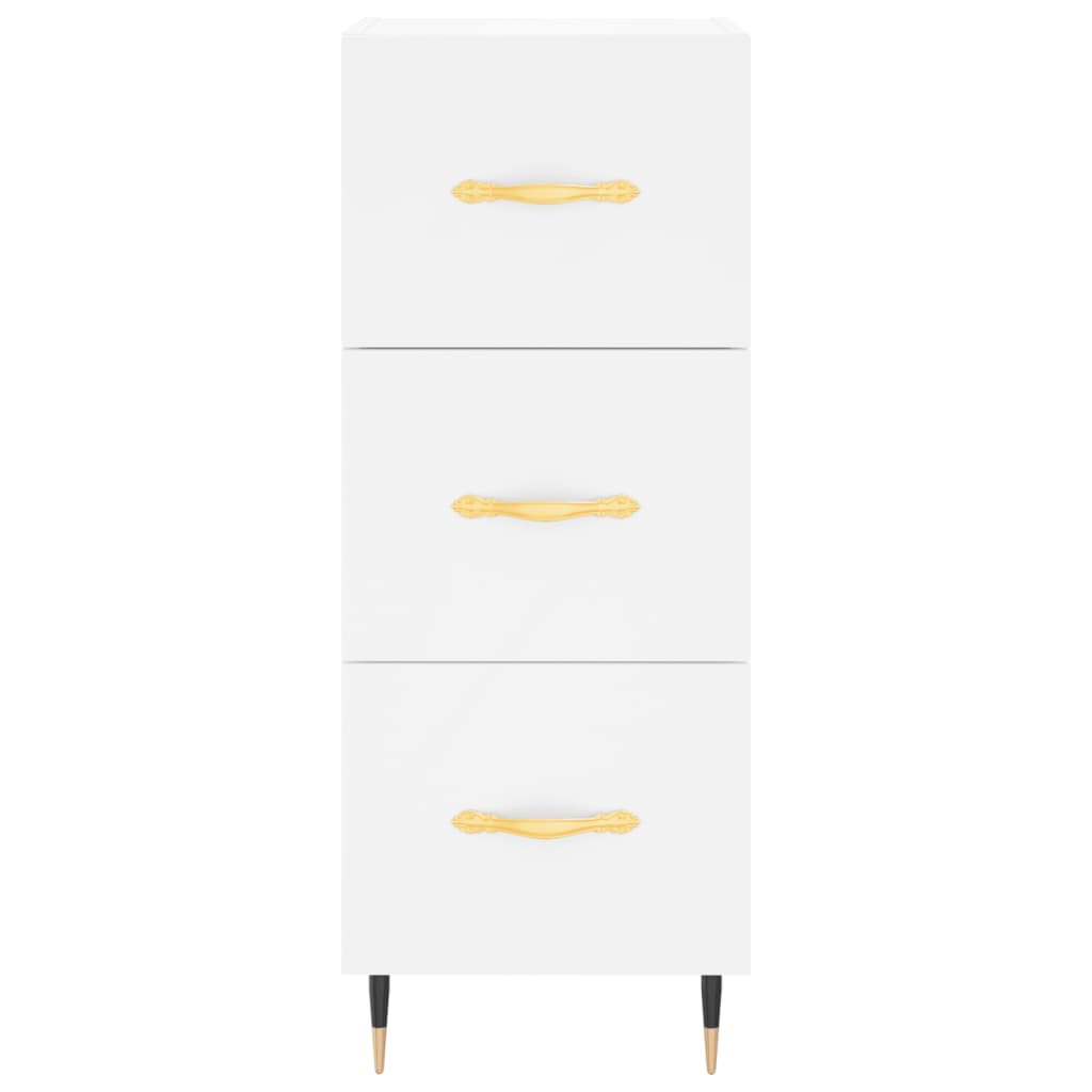 vidaXL Credenza Bianca 34,5x34x180 cm in Legno Multistrato