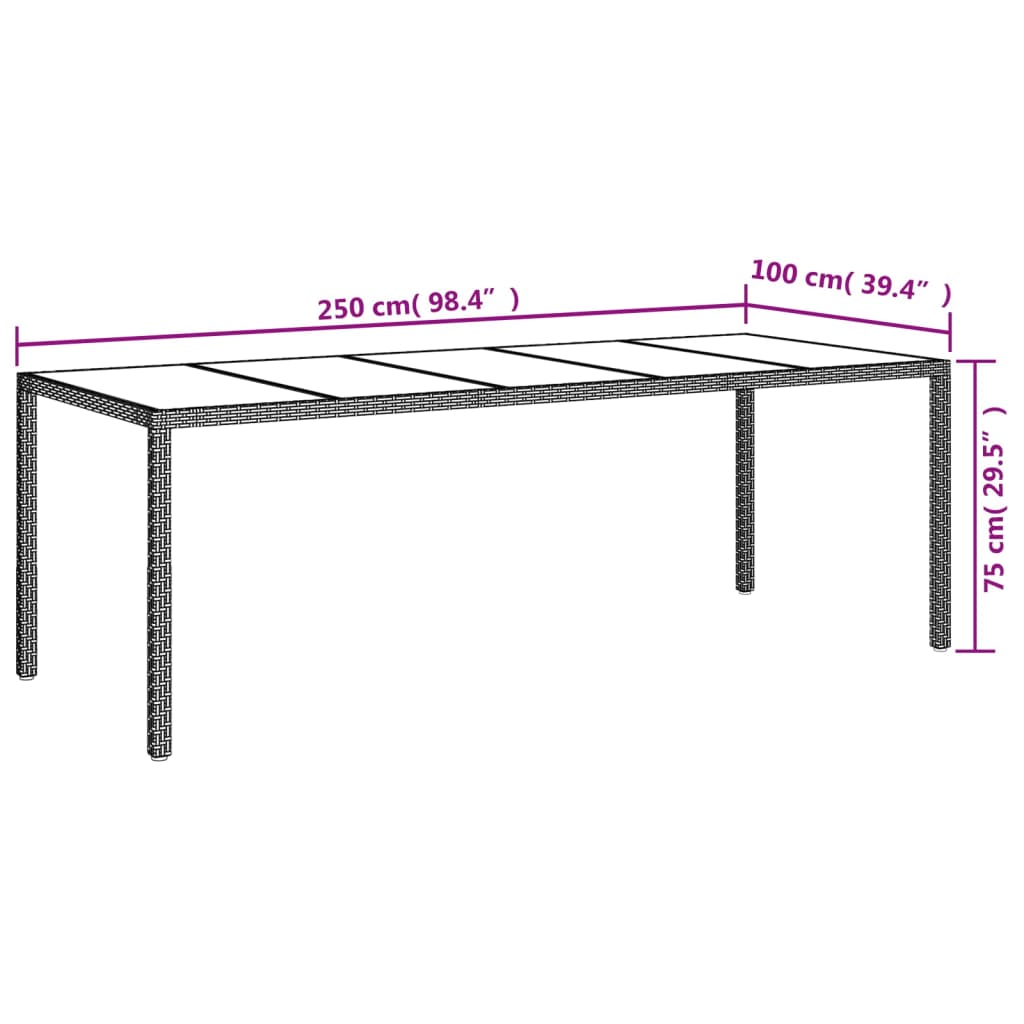 vidaXL Set da Pranzo da Giardino 9 pz con Cuscini Nero in Polyrattan