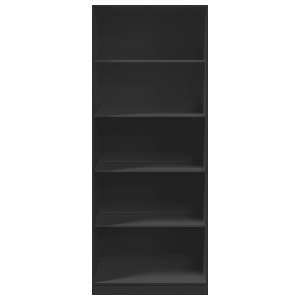 vidaXL Armadio Nero 80x50x200 cm in Legno Multistrato