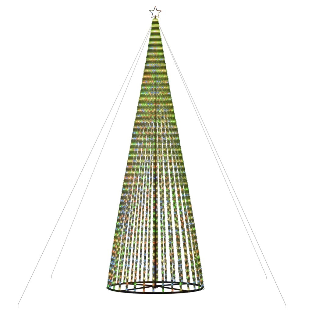 vidaXL Illuminazione Albero di Natale a Cono 1544LED Colorato 500cm