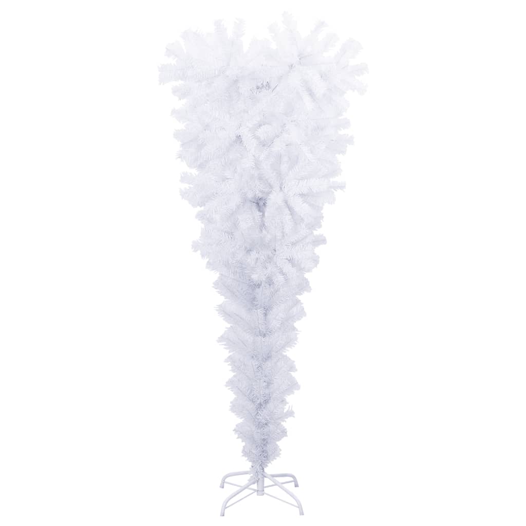 vidaXL Albero di Natale Artificiale Capovolto con Base Bianco 120 cm