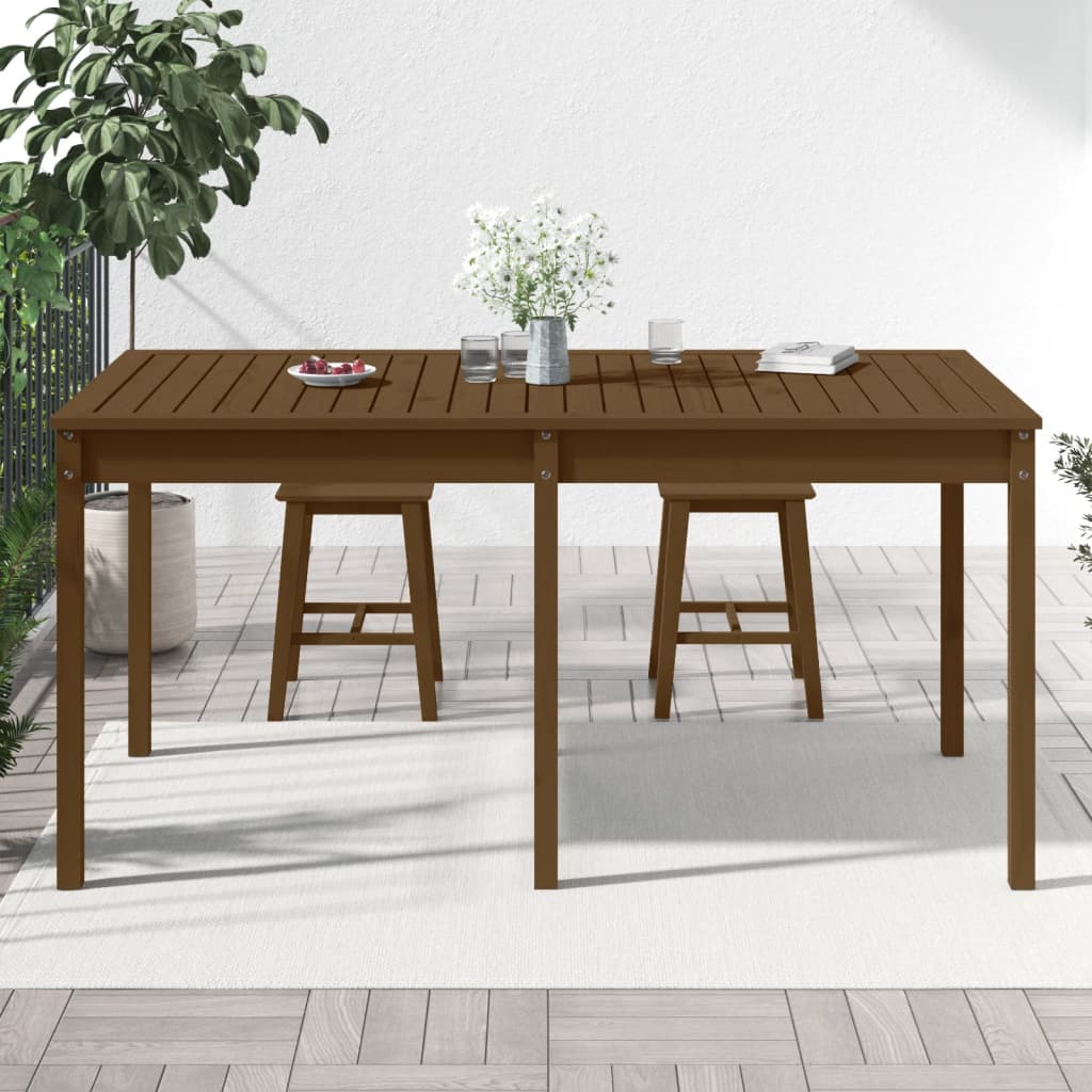 vidaXL Tavolo da Giardino Ambra 159,5x82,5x76cm Legno Massello di Pino