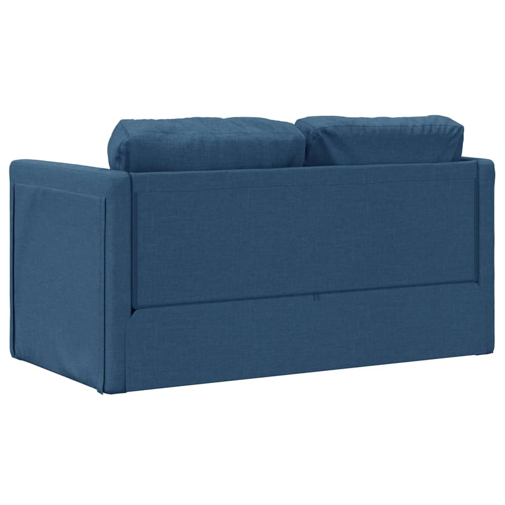 vidaXL Divano Letto da Terra 2 in 1 Blu 112x174x55 cm Tessuto