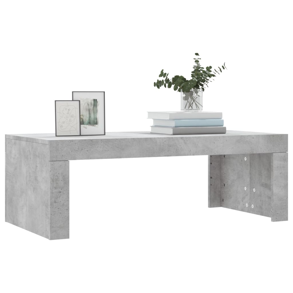 vidaXL Tavolino Salotto Grigio Cemento 102x50x36 cm Legno Multistrato