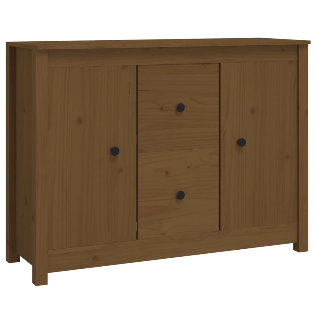 vidaXL Credenza ambra 100x35x74 cm in Legno Massello di Pino