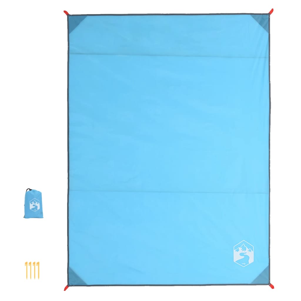 vidaXL Tovaglia da Picnic con Picchetti Blu 205x155 cm