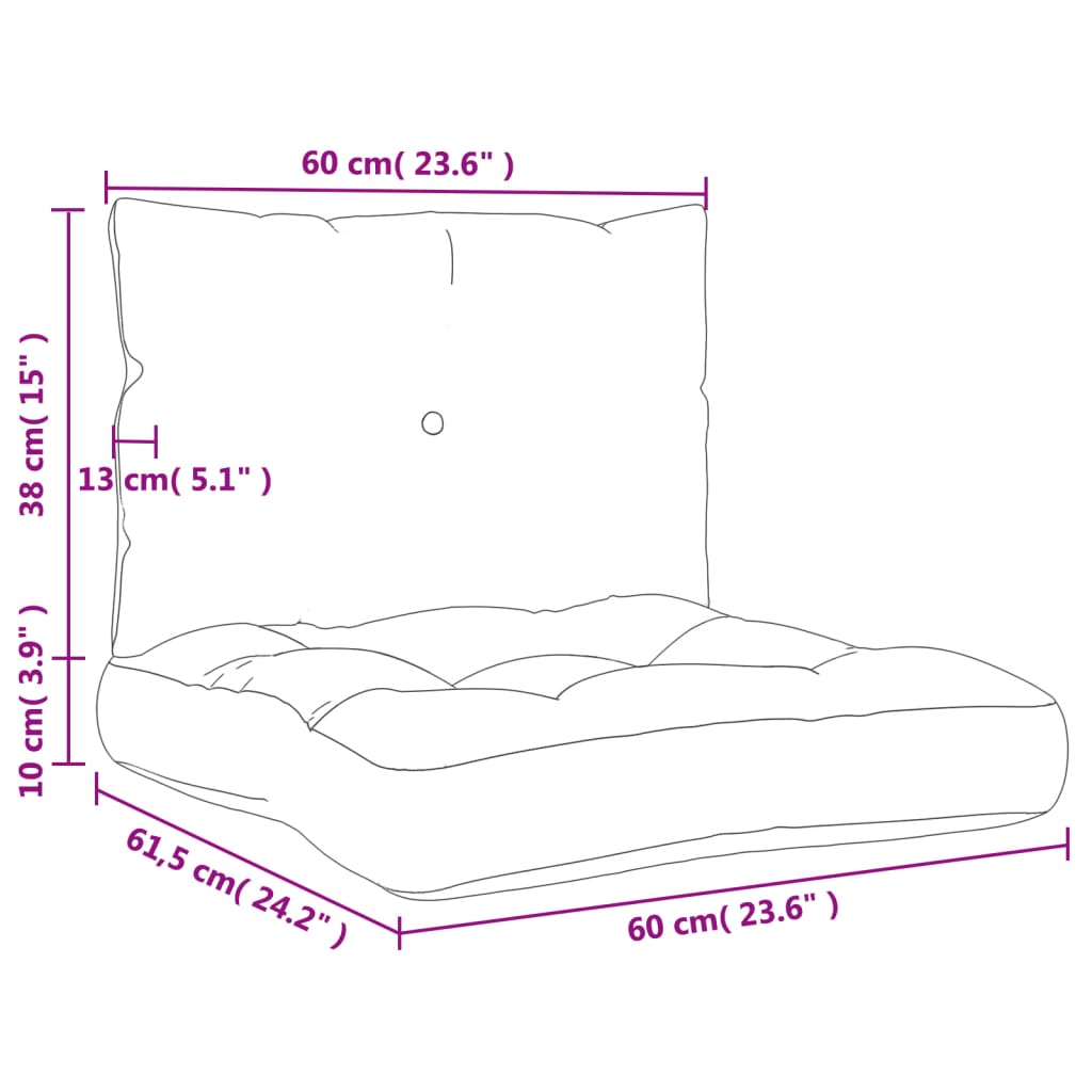 vidaXL Cuscini per Pallet 2 pz Strisce Blu e Bianche Tessuto Oxford