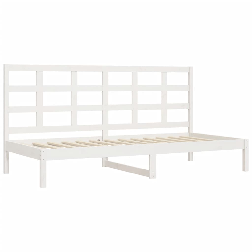 vidaXL Dormeuse senza Materasso Bianca 90x200 cm Legno Massello Pino