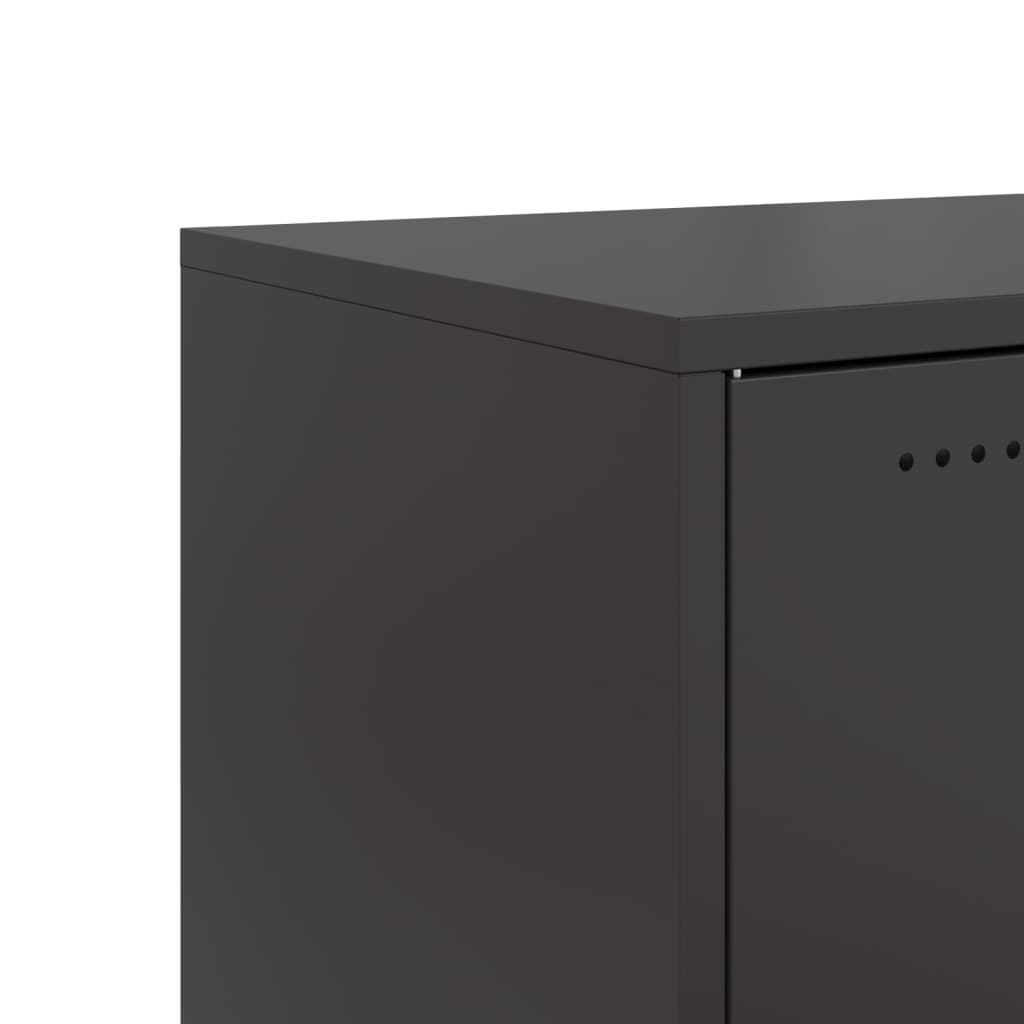 vidaXL Credenza Nera 68x39x72 cm in Acciaio