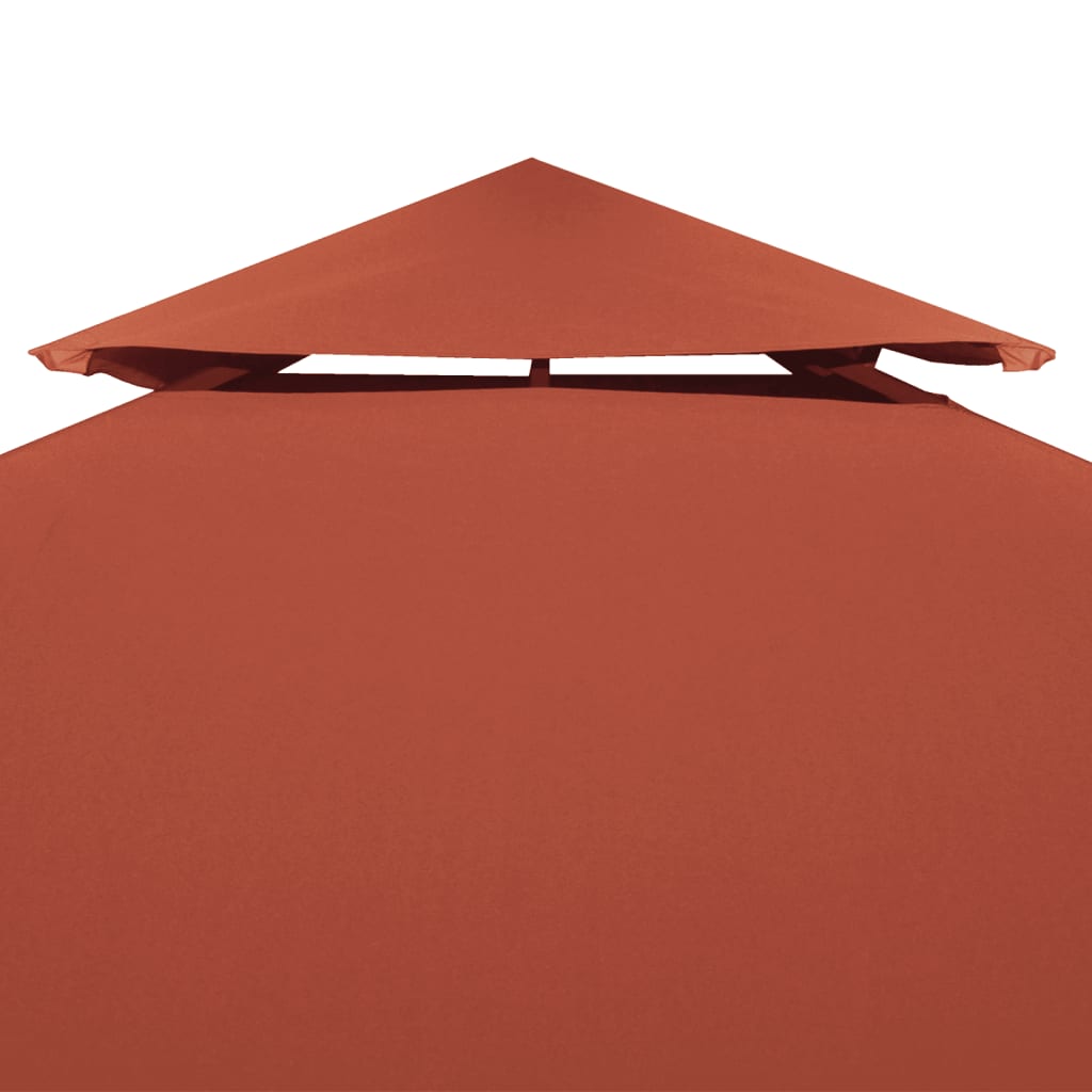 vidaXL Copertura Superiore Gazebo a 2 Strati 310g/m² 3x3m Terracotta