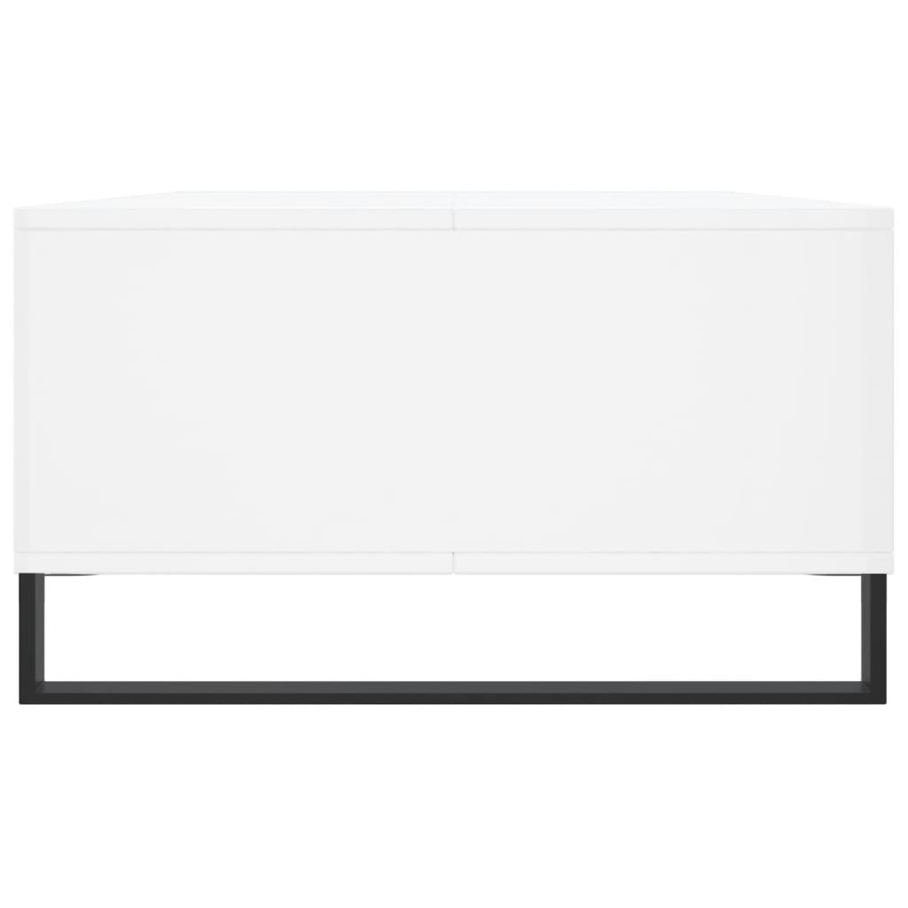 vidaXL Tavolino da Salotto Bianco Lucido 104x60x35cm Legno Multistrato