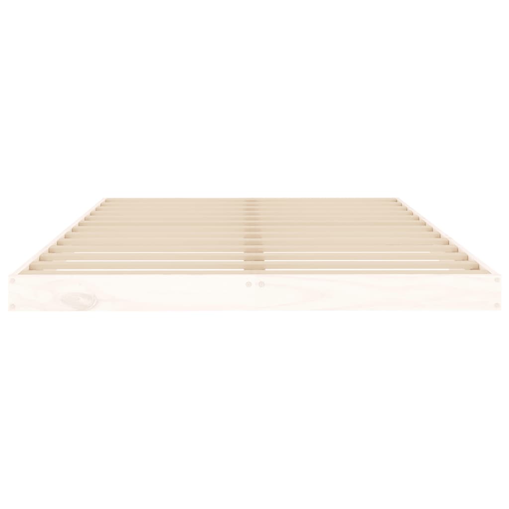 vidaXL Giroletto senza Materasso Bianco 120x200 cm Legno Massello Pino