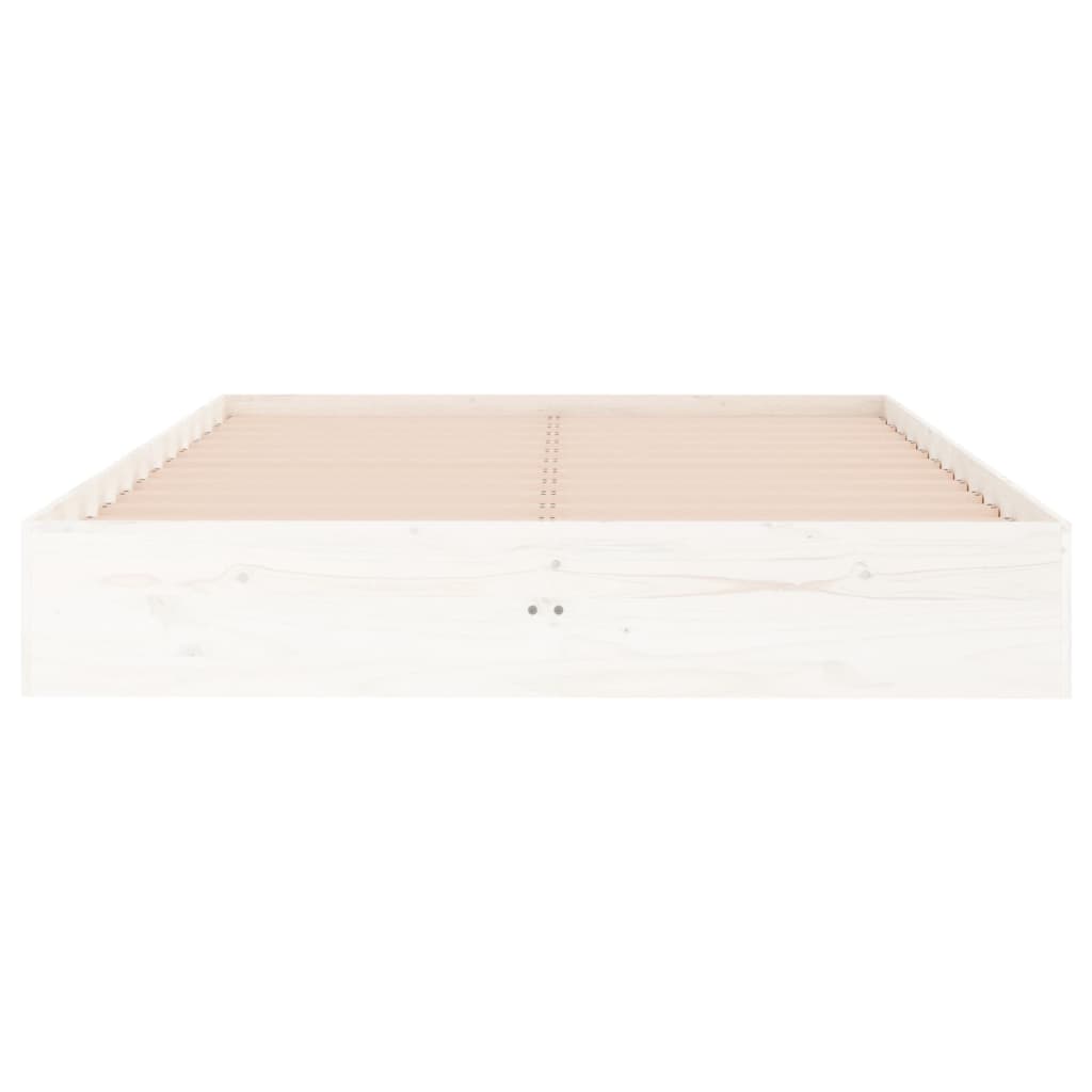 vidaXL Giroletto Bianco in Legno Massello 140x190 cm