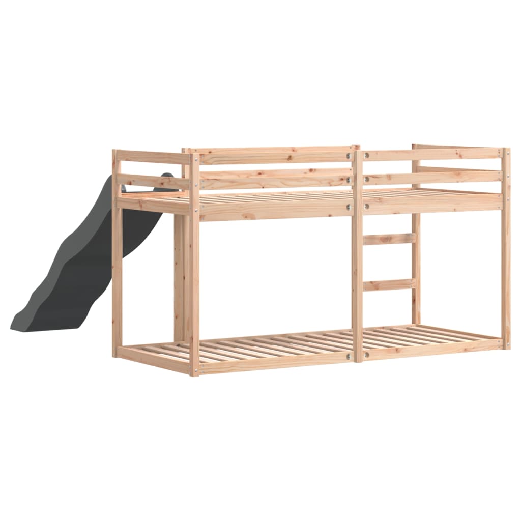 vidaXL Letto a Castello Scivolo e Scala 80x200 cm Legno Massello Pino