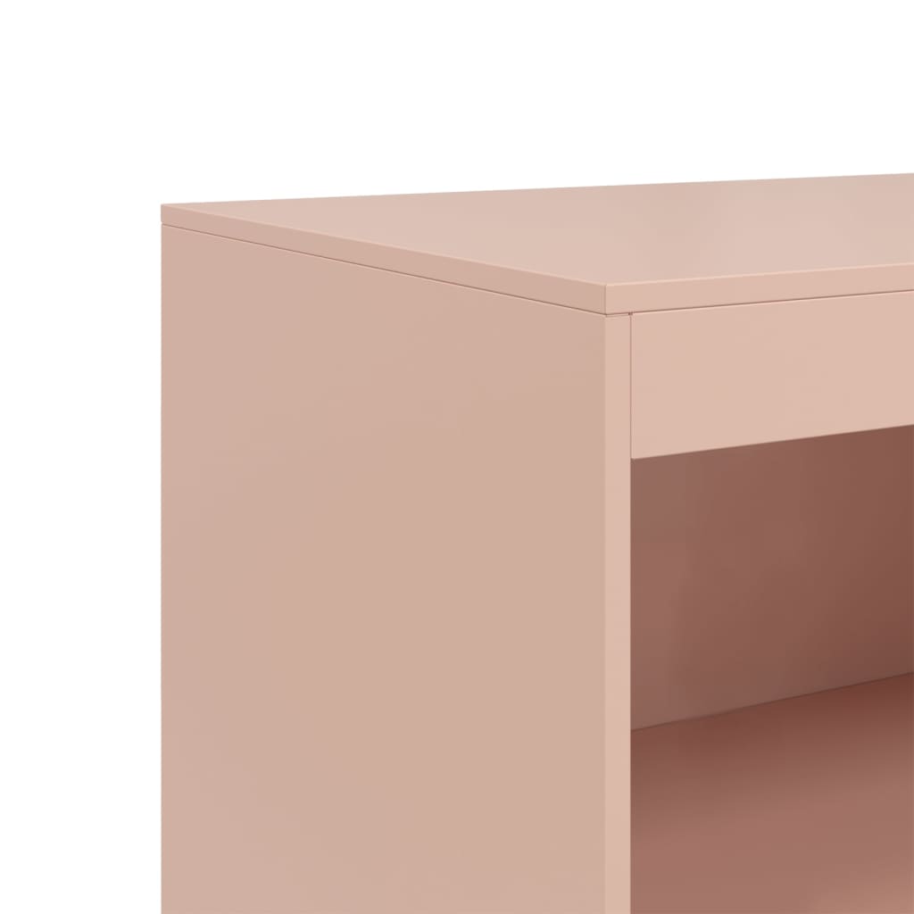 vidaXL Credenza Rosa 67x39x107 cm in Acciaio