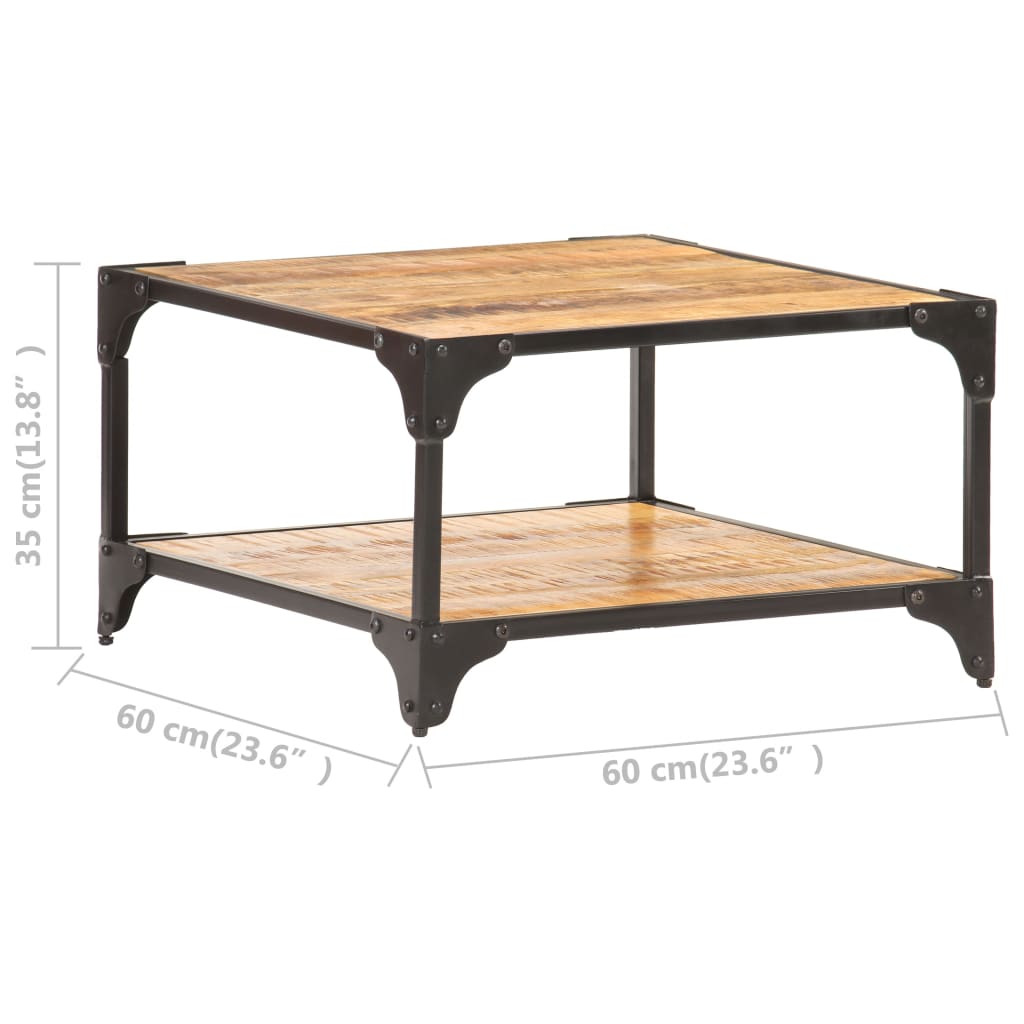 vidaXL Tavolino da Salotto 60x60x35 cm in Legno Massello di Mango