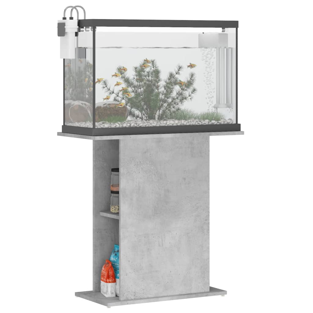 vidaXL Supporto per Acquario 75x36x72,5 cm Multistrato Grigio Cemento