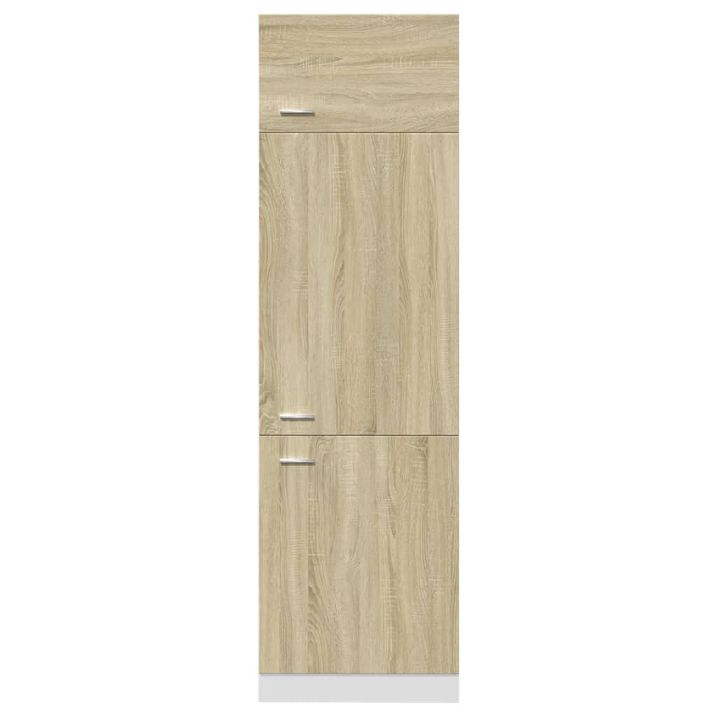 vidaXL Mobile per Frigo Rovere Sonoma 60x57x207 cm Legno Multistrato