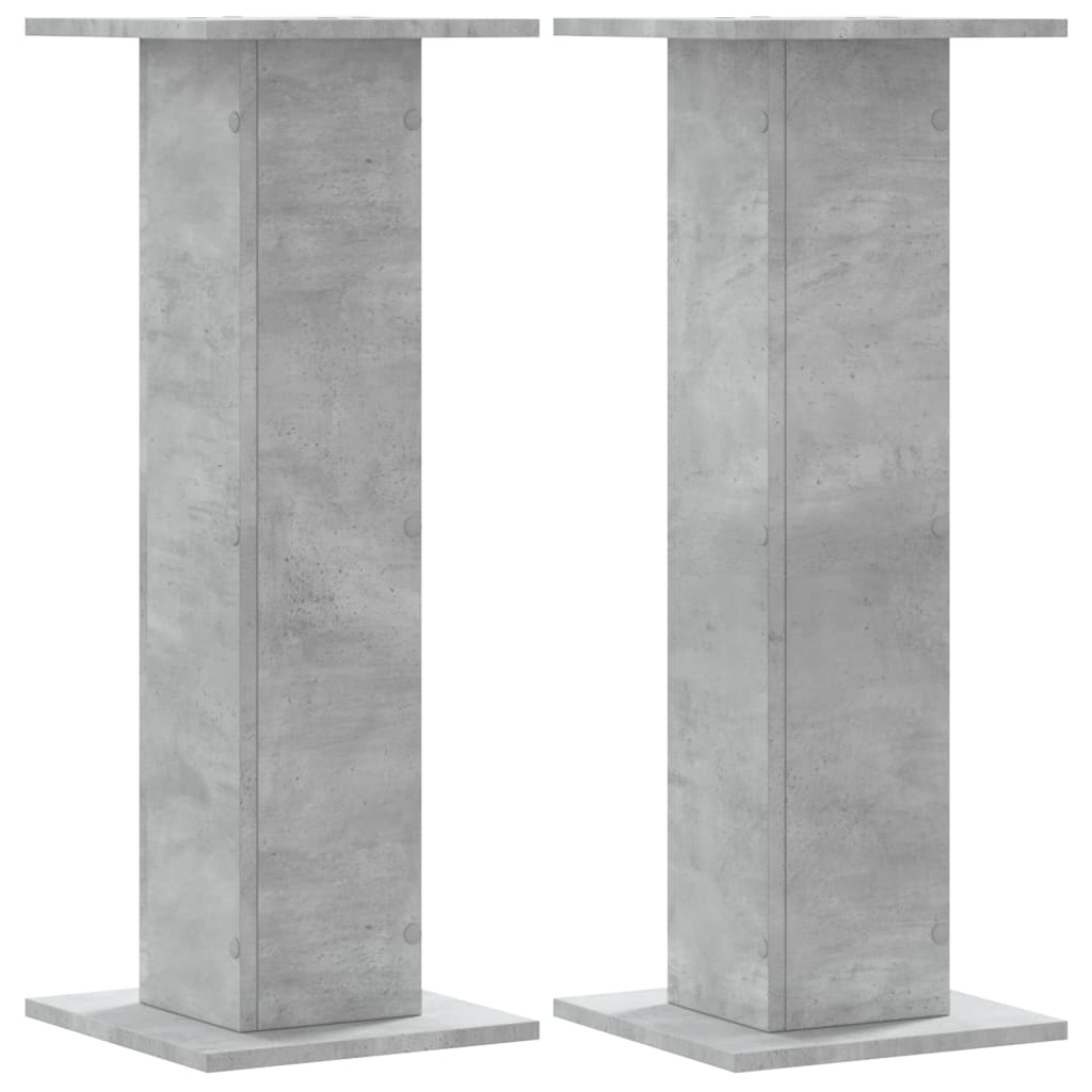 vidaXL Supporti per Piante 2 pz Grigio Cemento 30x30x80 cm Truciolato