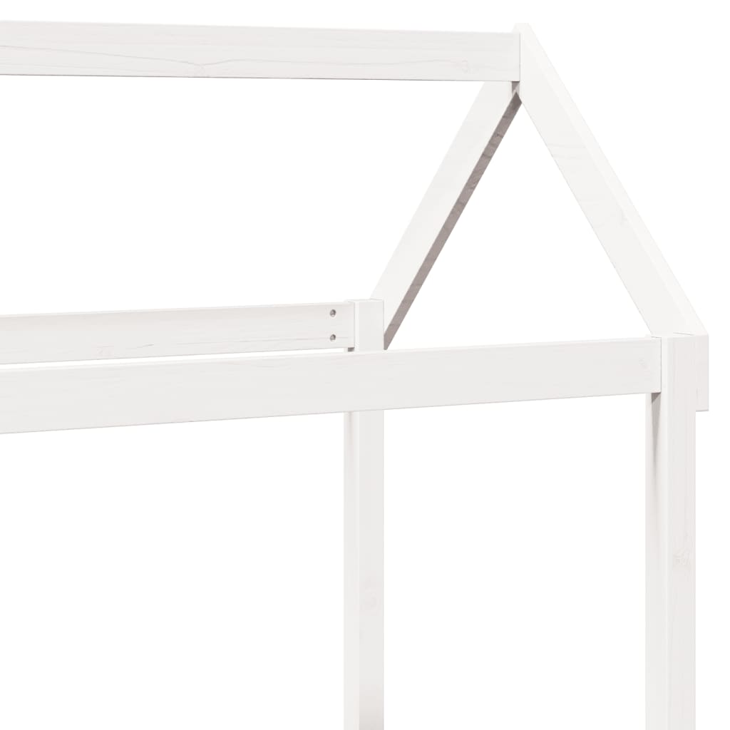 vidaXL Tetto Letto Bambini Bianco 98x70x176,5 cm Legno Massello Pino