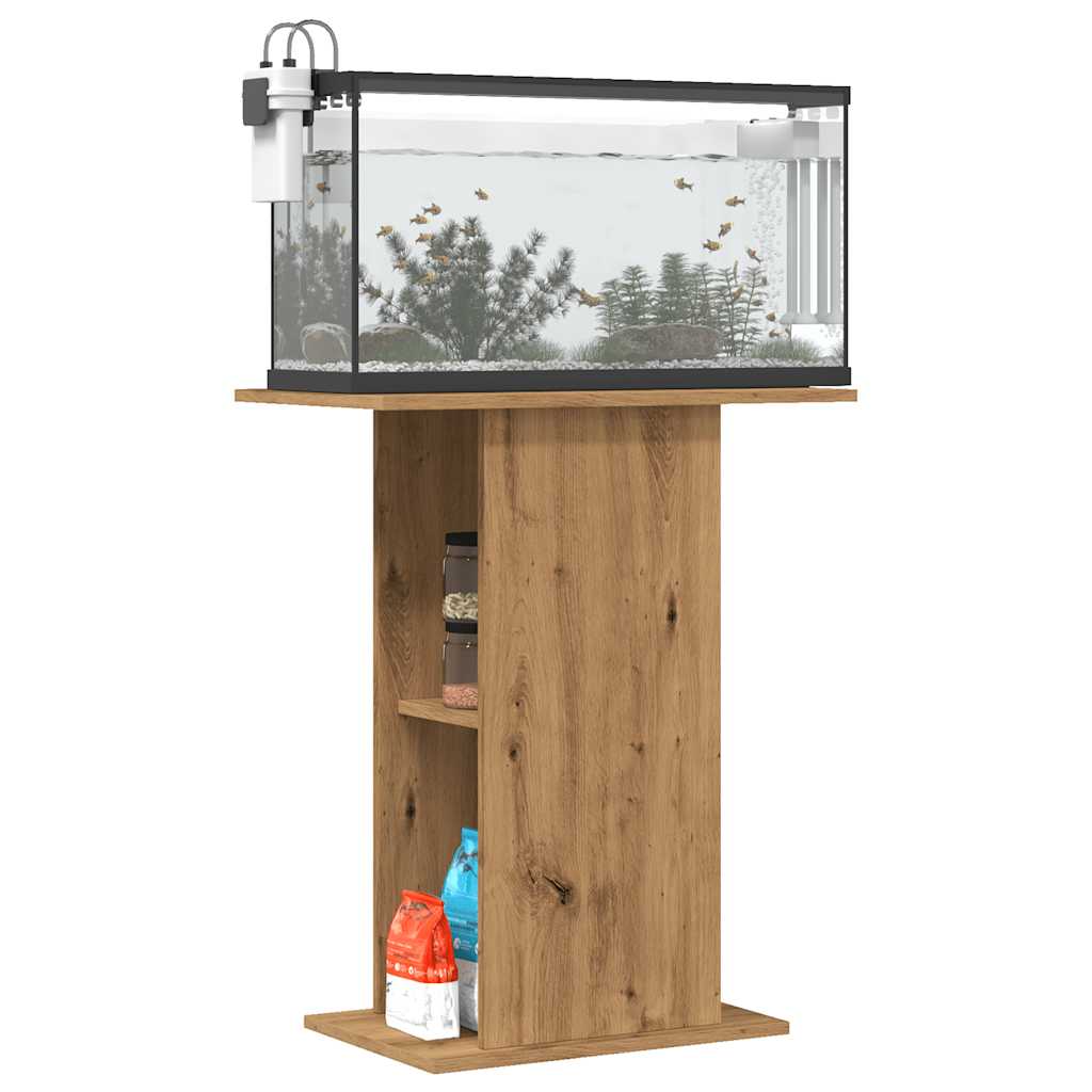 vidaXL Supporto Acquario Rovere Artigianale 36x60,5x72,5cm Truciolato