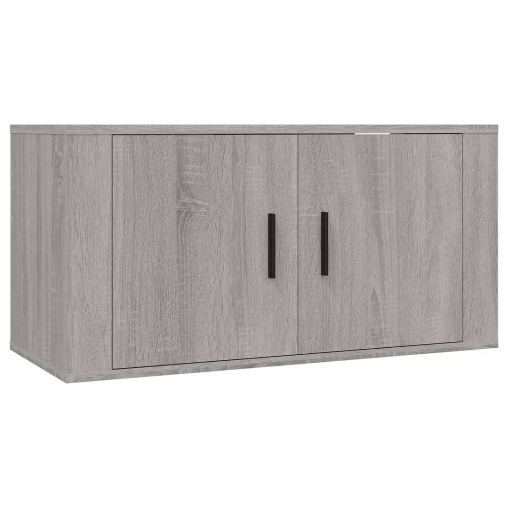 vidaXL Set Mobili Porta TV 2 pz Grigio Sonoma in Legno Multistrato